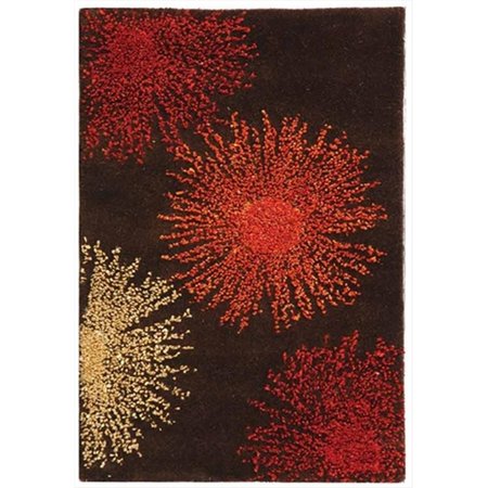 SAFAVIEH 2 x 3 ft. Accent Contemporary Soho Brown and Multi Color Hand Tufted Rug SOH712B-2